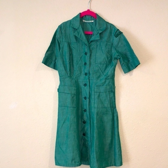 Girl Scouts USA New York vintage official uniform dress aprox size 8-10 - Picture 1 of 5